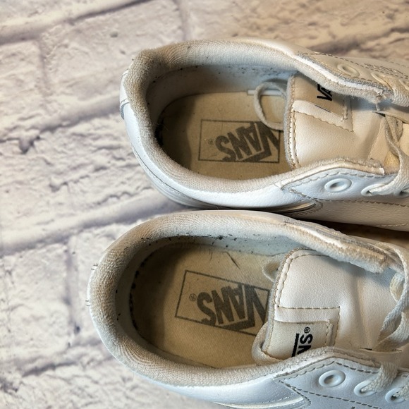 Vans Seldan Leather Shoes Women's 9 White Color - Picture 5 of 8